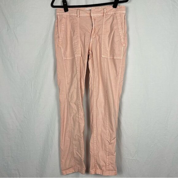 Anthropologie Pink Linen Blend The Wanderer Utility Pants - Women’s  28 - Picture 2 of 9